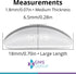 GMS Optical 1.8mm Reg-Thin/18mm Long Length- Anti-Slip Adhesive Contoured Silicone Nose Pads for Glasses & Sunglasses to Keep Glasses from Sliding...