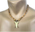 Hawaiian Jewelry Tan Coconut Bead Large Resin Shark Tooth Necklace from Hawaii...