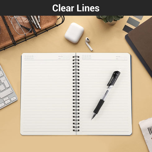 EUSOAR College Ruled Spiral Notebook, A5 3packs 5.5"X8.3" 120 Pages Lined Travel Writing Journal, Memo Notepad Sketchbook, Students Office Busines...