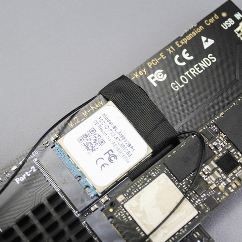 GLOTRENDS 2 in 1 M.2 Wireless Adapter and M.2 NVMe SSD Adapter, PCIE X1 Interface (PA09-X1-WL)...
