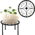 Plant Stand Indoor Outdoor Set of 1, Retro Design 10'' Round Plant Rack, Rust-proof Coated Metal Plant Stand, Heavy Duty Flower Pot Stands Outdoor...