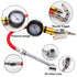 Tire Pressure Gauge with Inflator, 220 PSI Air Pressure Gauge for Tires, 2.5" Pressure Reader, Extended Straight-on Air Chuck Q-049...