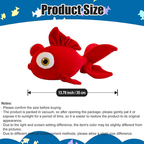 Fish Stuffed Animal Plush Red Soft Stuffed Goldfish Toy for Girls Boys, 13.78 in...