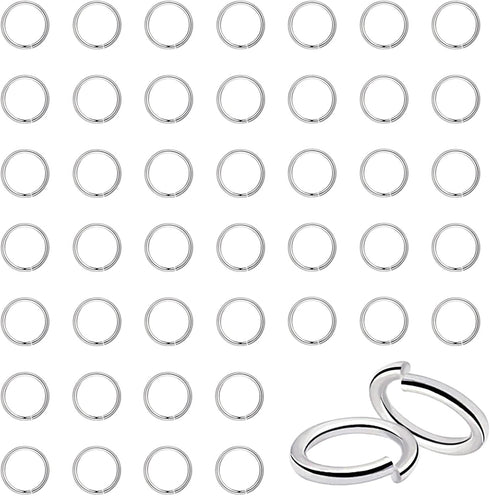 TOAOB 100pcs 925 Sterling Silver Jump Rings 5mm Silver Open Jump Rings Connectors jewelry jump rings for DIY Earrings Necklace Bracelet Making Rep...