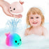 2024 Upgraded Baby Bath Toys, Girls Water Table Pool Toys Light Up Bath Toys for Kids Ages 1-3 Babies 6-12-18 Months, Pink Whale Sprinkler Spray B...
