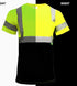 BFS8512 Class 3 High Visible Short Sleeve Black Bottom Safety T-Shirts with 2 Inch Replective Tape (Green, 2XL)...