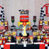 Marwey Race Car Birthday Cake Topper Happy Birthday Cake Decor Chequered Flag Themed Party Supplies Decorations(Doubled-Sided)...