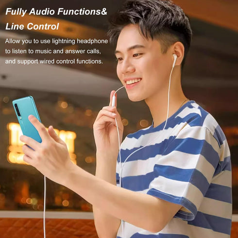 USB-C to Lightning Audio Adapter, USB Type C Male to Lightning Female Headphone Converter for iPhone 15/15 Plus/15 Pro/15 Pro Max, iPad Pro/Air, N...