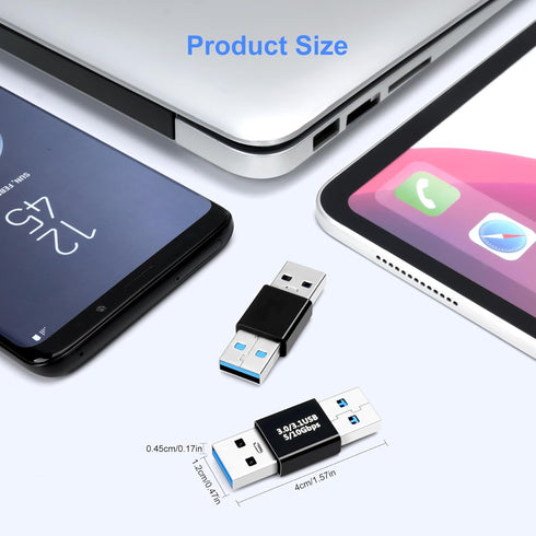 USB 3.0/3.1 Male to USB 3.0/3.1 Male Adapter (2 Pack), OTG 3.0/3.1 USB A to 3.0/3.1 USB A Adapter, USB Connector Connection or Data Cable Extensio...