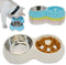 Dog Slow Eating & Drinking Bowl,Stainless Steel Interactive Slow Feed Dog Bowl for French Bulldog,Slow Down Eating Eco-Friendly pet Bowl for Frenc...
