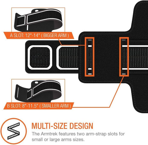 Trianium Armband, Water Resistant Large Cell Phone Armband for iPhone 12 Pro,12 Mini,11 Pro Max/Xs Max/XR/X/8 Plus, Galaxy S20/S10/S10e/S10+/Note ...