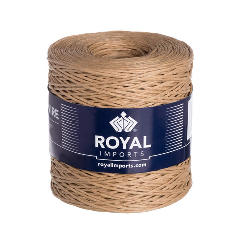 Royal Imports Bind Wire Wrap Twine, Paper Fiber Covered Waterproof Metal Wire Rustic Vine for Flower Bouquets, Floral Wrapping, Art Craft Projects...