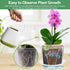 Plant Pots 7 inch Set of 3, Clear Plastic Nursery Pots with Drainage Holes and Saucers, Seedling Pots Seed Starter Pots Planter Pots for Indoor Ou...