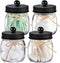 SheeChung 4 Pack Apothecary Jars with Lids, Bathroom Organizers and Storage, Qtip Holders Set, Bathroom Decor, Small Mason Jars for Q-tips, Cotton...