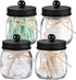 SheeChung 4 Pack Apothecary Jars with Lids, Bathroom Organizers and Storage, Qtip Holders Set, Bathroom Decor, Small Mason Jars for Q-tips, Cotton...