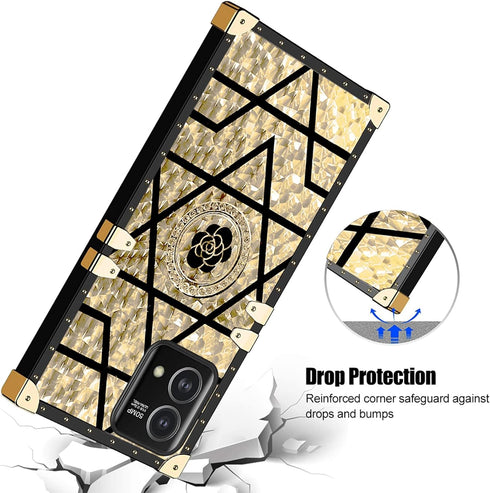 for Motorola G Stylus 5g 2023 Case, Moto G Stylus 5g 2023 Case for Women Square Case Shockproof TPU Retro Elegant Classic Luxury Edge Full Protect...