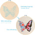 MIKIMIQI Embroidery Starter Kit with Pattern, Flowers Butterfly Stamped Embroidery Kit Including Embroidery Fabric, Bamboo Embroidery Hoop, Thread...