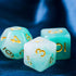 7PCS Polyhedral Dice Set, Jade DND Dice Set for Dungeon and Dragons, D&D Dice Set for Role Playing Games (Green White)...