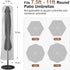 Patio Umbrella Cover - Waterproof 420D Oxford Outdoor Umbrella Covers With Folding Rod. Parasol Cover for 7.5ft 8ft 9ft 10ft 11ft (Beige)...