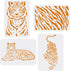 FINGERINSPIRE 4 Pcs Tiger Stencils for Painting 11.7x8.3 inch A4 Size Tiger Skin Pattern Drawing Stencils Reusable Mylar DIY Art Craft Tiger Strip...
