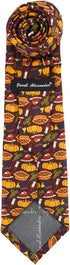 Jacob Alexander Men's Pumpkin Pie Grapes Pears Hats Candles Happy Thanksgiving Regular Neck Tie - Brown...
