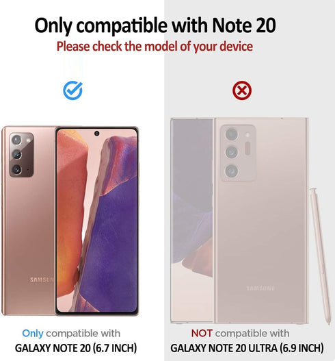 Lanhiem Galaxy Note 20 Case, Built-in Screen Protector with Fingerprint Film Waterproof Dustproof Case, Full Body Heavy Duty Protective Cover for ...