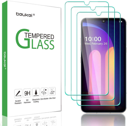 (3 Pack) for LG V60 ThinQ/LG V60 ThinQ 5G / LG V60 ThinQ 5G UW Screen Protector Tempered Glass, (Not Work with Dual Screen),Anti Scratch, Bubble F...