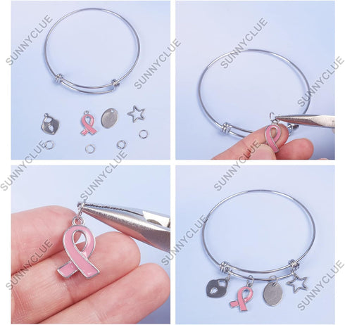 SUNNYCLUE 12Pcs Stainless Steel Expandable Wire Bangle Bracelet Bangles Bulk Adjustable Bracelet for Jewelry Making Metal Stackable Bracelets Cuff...