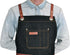 Professional Black Denim Apron with Pockets for Cooking Chef Kitchen Grill BBQ Hairstylist Painting, Mens Womens Apron with Leather Cross Back Str...