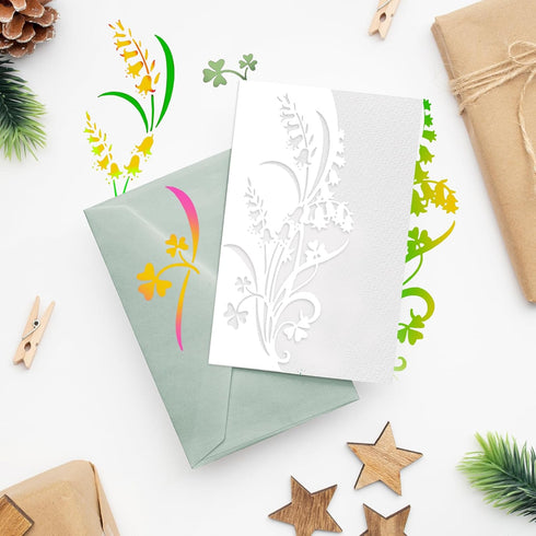 Flower Leaf Metal Die Cuts, Lily of The Valley Lace Bells Edge Cutting Dies Cut Stencils for DIY Scrapbooking Arts Crafts Album Decorative Embossi...