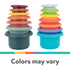 Nuby Stacking Soft Silicone Cups Interactive Toy, Promotes Coordination, Seven Piece (Colors May Vary)...