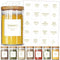 Talented Kitchen 184 Gold Spice Jar Labels. 184 Minimalist Spice Labels, Gold Text on Square White Labels, Water Resistant Spice Label Sticker Dec...