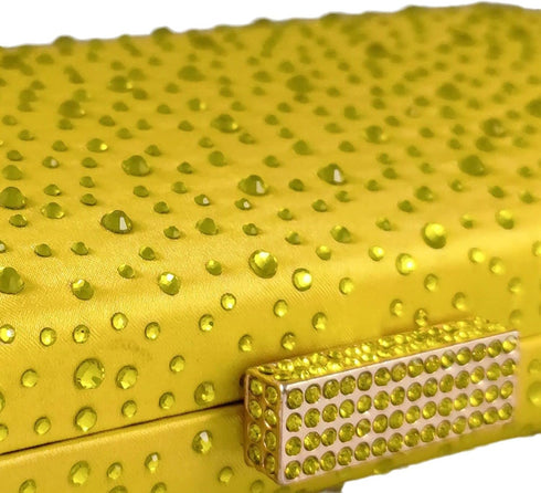 Boutique De FGG Elegant Women Crystal Clutch Purse Formal Evening Bags Wedding Cocktail Rhinestone Handbag...