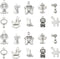 Ipotkitt 100 Pcs 10 Styles Antique Style Cartoon Charms Baby Boy Charms Baby Themed Puzzle Plane Charms for Baby Shower DIY Jewelry Making Supplie...