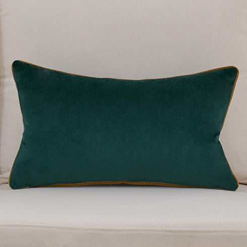 Avigers 12 x 20 Inch Teal Gold Leather Striped Lines Velvet Cushion Case Luxury Modern Throw Pillow Cover Decorative Pillow for Couch Living Room ...
