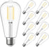SHINESTAR 8-Pack Edison Bulbs, Warm White 2700K, E26 LED Bulb 60 Watt Equivalent, Dimmable Vintage Light Bulbs...