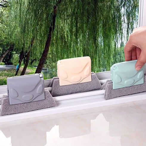Groove Gap Cloth Window Door Track Multifunctional Cleaning Brush Color: Beige/Gray/Blue (Random Color Matching)3PCS...