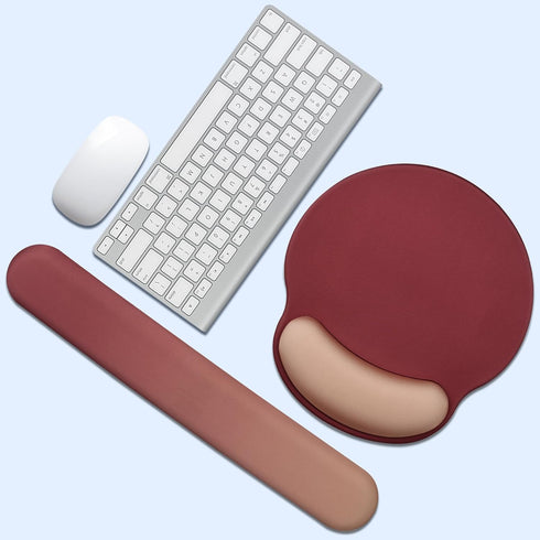 Keyboard Wrist Rest - Sets of Hand Pads for Computer or Office, Ergonomic Mouse Pad with Wrist Support, Padded Mouse Pad Set, Desktop Wrist Rest, ...