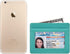 Unisex-Adult's Petite Credit Card Holder Leather Slim Minimalist Wallet, Light Blue with Id Window, Classic...