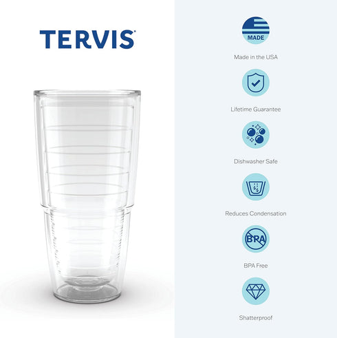 Tervis Marines Made in USA Double Walled Insulated Tumbler Travel Cup Keeps Drinks Cold & Hot, 24oz - No Lid, Pride...