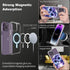 Compatible with MagSafe Designed for iPhone 13 with Purple Owl Pattern,Magnetic Wireless Charging Clear Transparent TPU Phone Case Cover for iPhon...