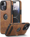 Leather case for iPhone 15 Plus Case, Thin Flexible Soft Grip Luxury Cover, Protective Slim with Kickstand Shockproof Phone Cases Compatible with ...