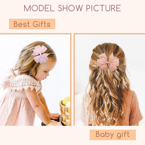 40PCS 3 Inch Hair Bows for Girls Grosgrain Ribbon Toddler Accessories with Alligator Clip Bow Baby Kids Teens...