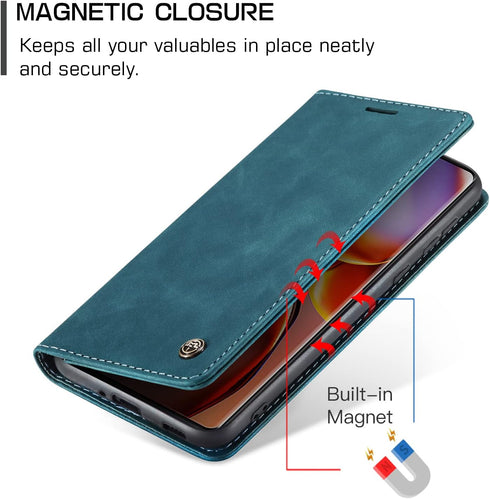 Kowauri for Moto Edge Plus 2023 Case/Moto X40 Case/Moto X40 Pro Case,Leather Wallet Case Classic Design with Card Slot and Magnetic Closure Flip F...