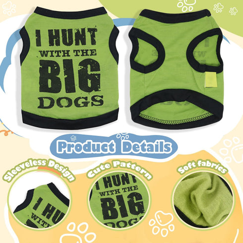 4 Pieces Dog Clothes for Small Dogs Boy Soft Spring Dog Shirts Summer Cute Chihuahua Yorkie Teacup Dog Clothes Pet Puppy Cat Clothes Tiny Dog Outf...