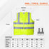 TR Industrial Neon Yellow Safety Vest, Front Zipper Knitted, 2-Pocket, OSHA Approved, Size Large...