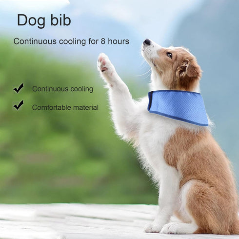 Dog Summer Cooling Collar Adjustable Pet Heatstroke Cool Collar Dog Outdoor Cooling Ice Pad Collar for Small Pet Pet Cooling Collar Dog Scarf Cool...