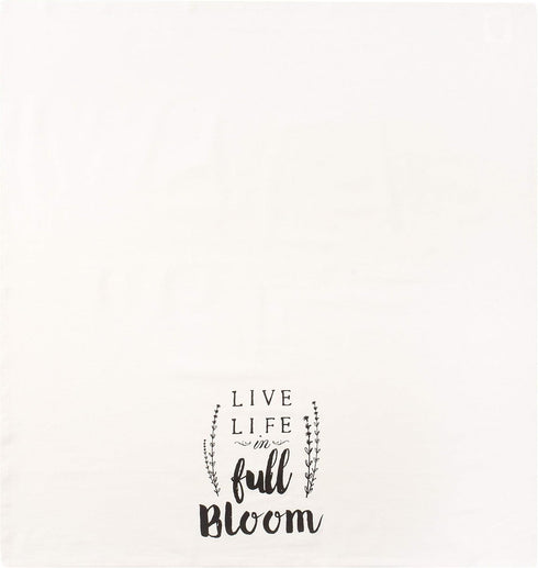Sticky Toffee Cotton Flour Sack Kitchen Towels 3-Pack – Live Life Stripe and Floral Print Towels, 28x29 in, Soft and Absorbent for Drying or Clean...