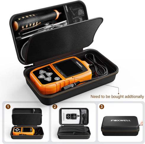 FOXWELL NT301 CASE OBD2 Scanner Professional Enhanced OBDII Diagnostic Box...