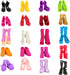 Barwa 10 Pairs Doll Shoes Accessories for Doll Fashion High Heels Sandals Boots Shoes Pack...